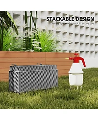 Outsunny Railing Planter Box (2 Pack, 20 Inch), Rat Look,