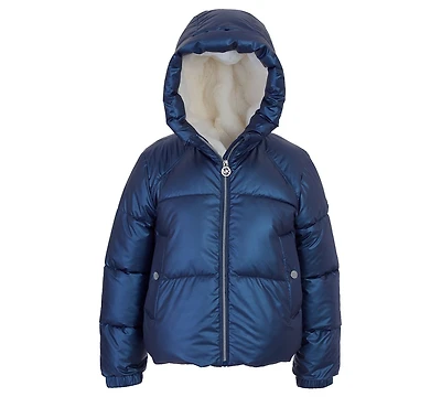 Michael Kors Big Girls Hooded Puffer Jacket