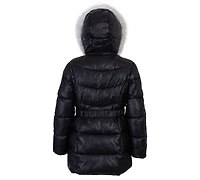 Michael Kors Big Girls Belted Stadium Puffer Jacket