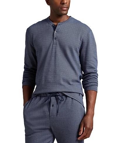 Polo Ralph Lauren Men's Long Sleeve Herringbone Henley Sleep Shirt
