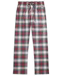 Polo Ralph Lauren Men's Plaid Pattern Flannel Yarn Dyed Drawstring Pajama Pants