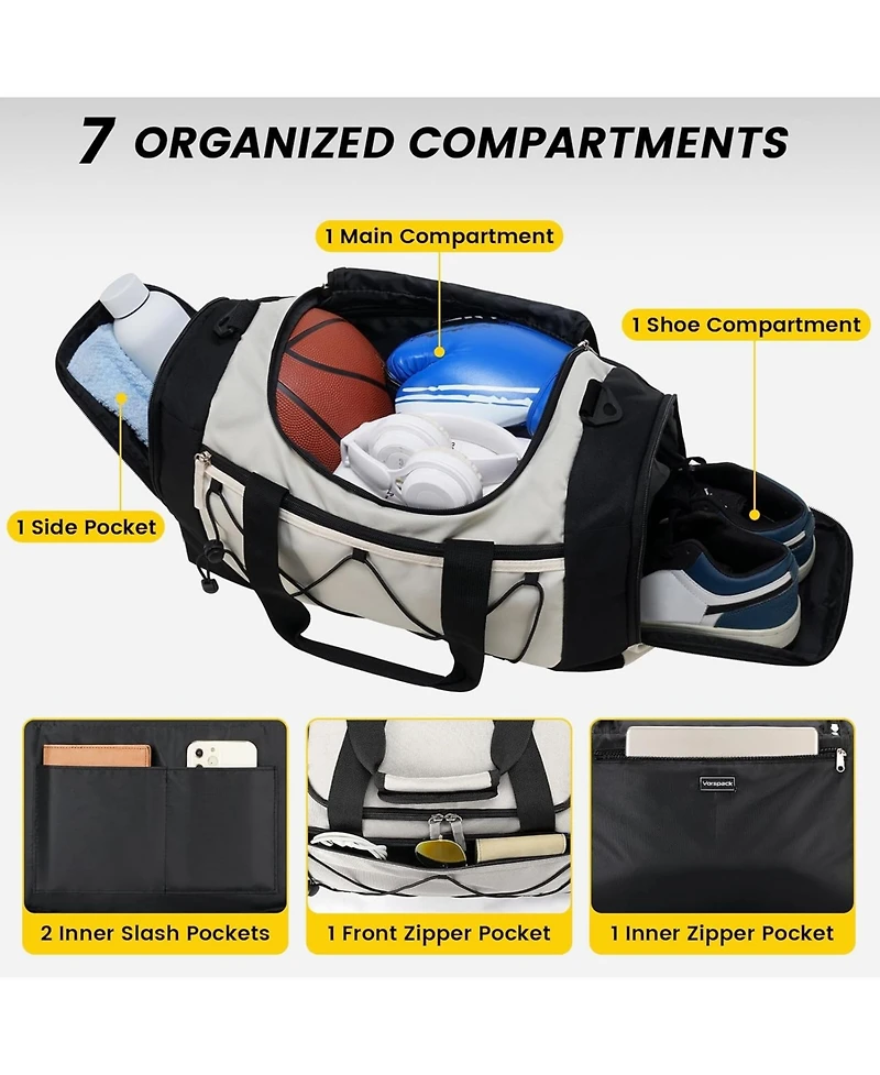 Gym Bag for Women - 15 Inches Small Duffle Bag, Lightweight Travel Duffel Sports, & Weekend Trips