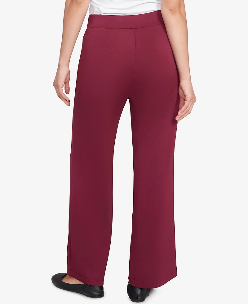 Ruby Rd. Petite Wide Leg Floral Cutout Pants