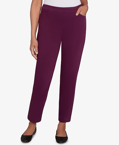 Alfred Dunner Petite Urban Legend Fitted Twill Short Length Pants
