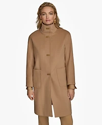 Donna Karan New York Women's Stand-Collar Single-Breasted Coat