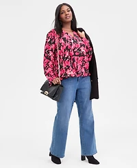 I.n.c. International Concepts Plus Surplice-Neck Blouse, Macy's Exclusive