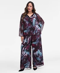 I.n.c. International Concepts Plus Printed Tie-Front Blouse, Macy's Exclusive