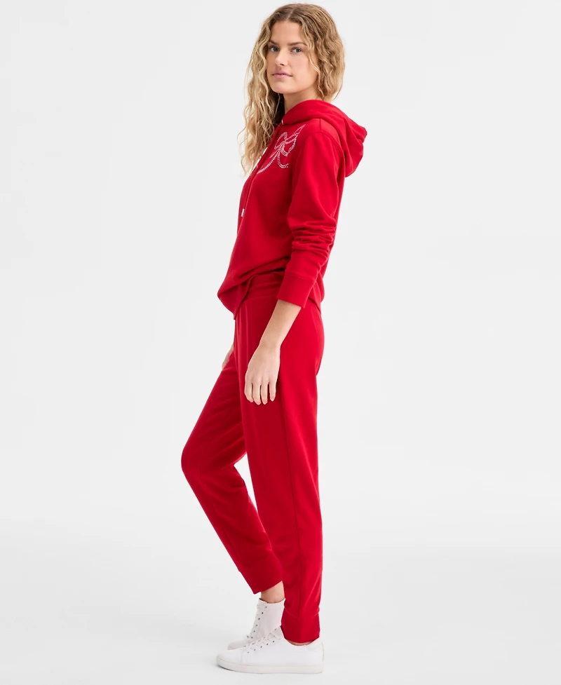 Nautica Jeans Women's Hotfix Logo Jogger Pants