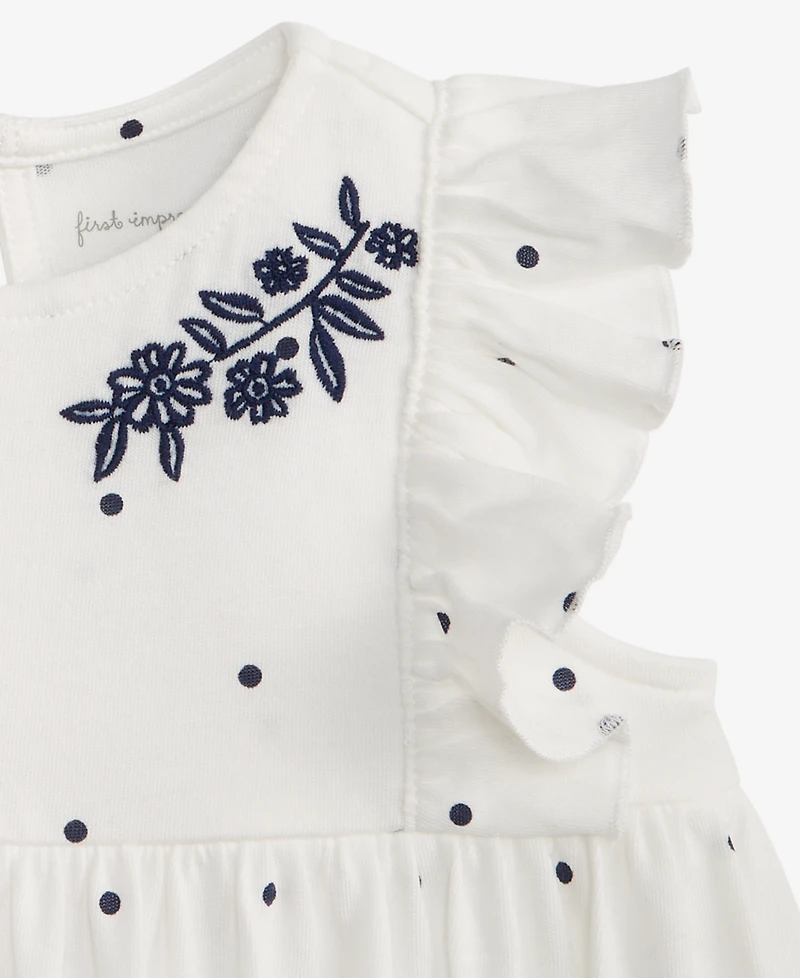 First Impressions Baby Girls Pin-Dot Skirted Sunsuit, Macy's Exclusive
