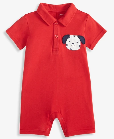 First Impressions Baby Boys Dog-Pocket Collared Sunsuit, Macy's Exclusive