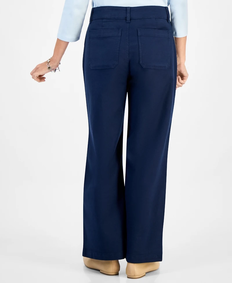 Style & Co Petite Mid Rise Wide-Leg Pants, Macy's Exclusive