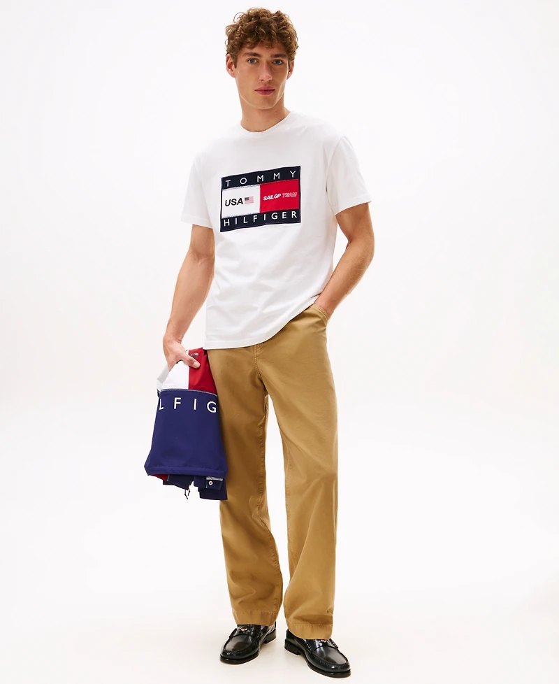 Tommy Hilfiger Men's x U.s. SailGP Team Flag Graphic Short Sleeve T-Shirt