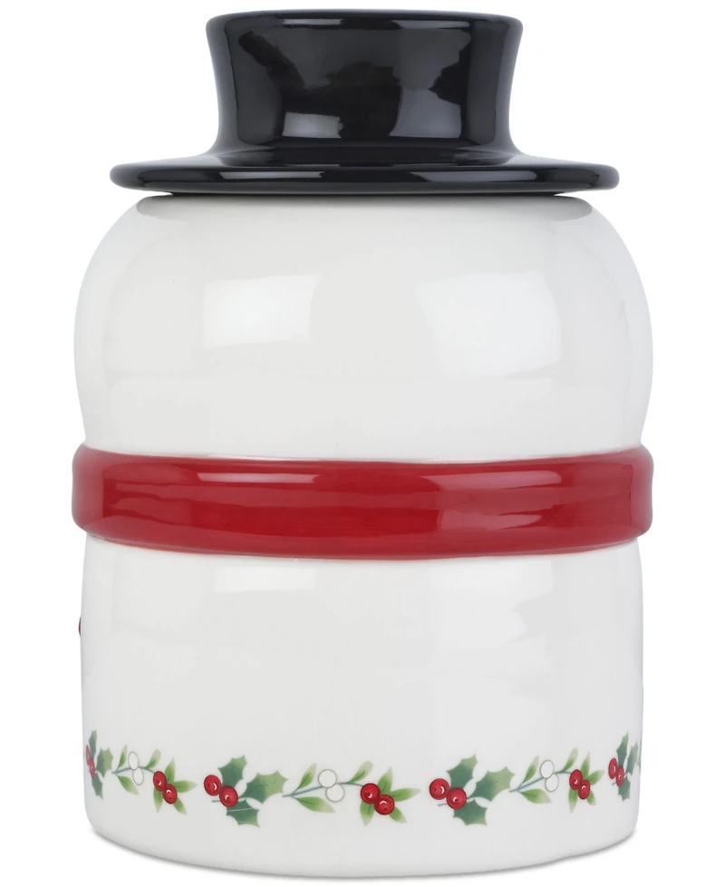 Winterberry Snowman Lidded Canister