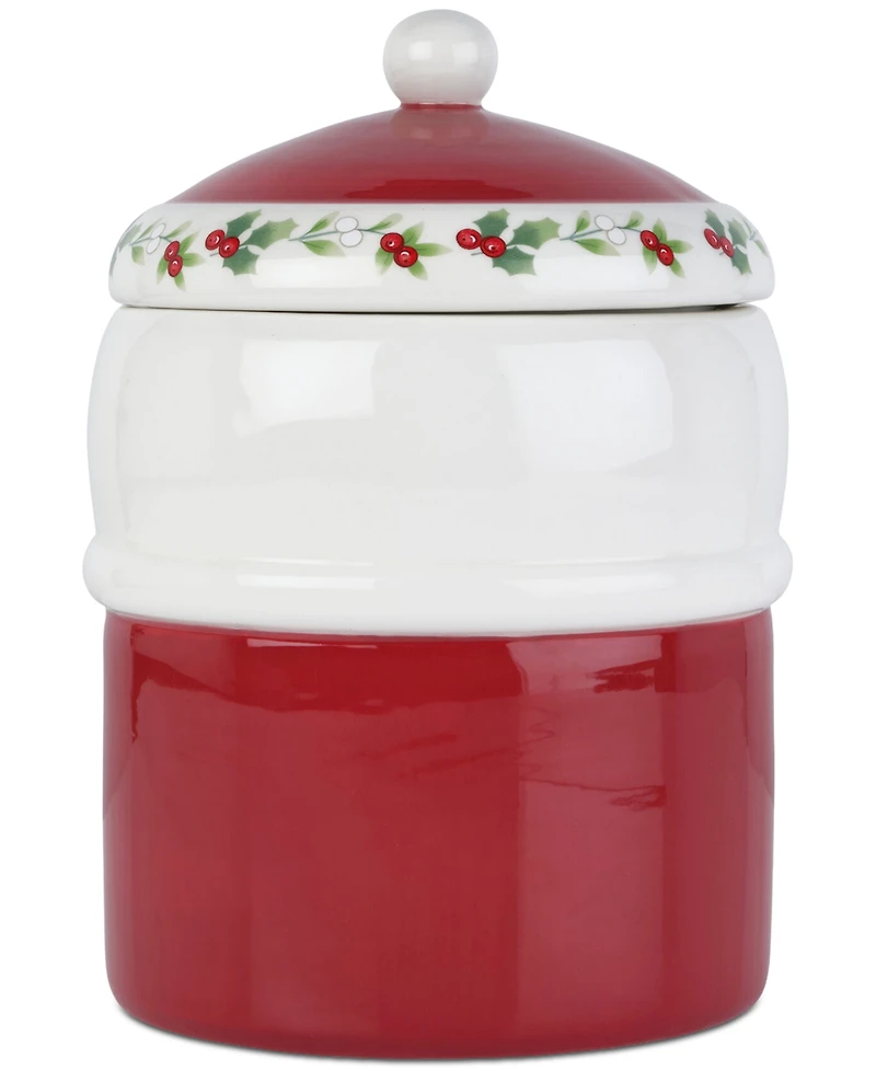 Winterberry Santa Lidded Canister