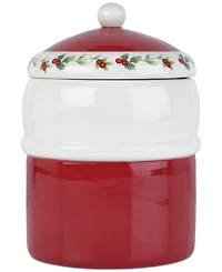Winterberry Santa Lidded Canister
