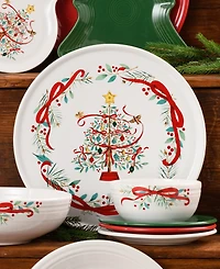 Fiesta Holly Berry Christmas Tree 12" Round Baking/Serving Platter