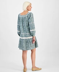 Style & Co Petite Floral Vines Romantic Lace Dress, Macy's Exclusive