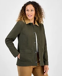 Style Co Womens Collared Utility Barn Jacket Pxs 4x Macys Exclusive