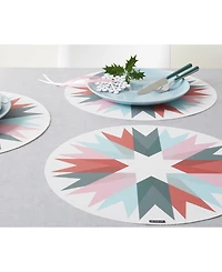 Chilewich Ribbon-Print Round 15" Placemat