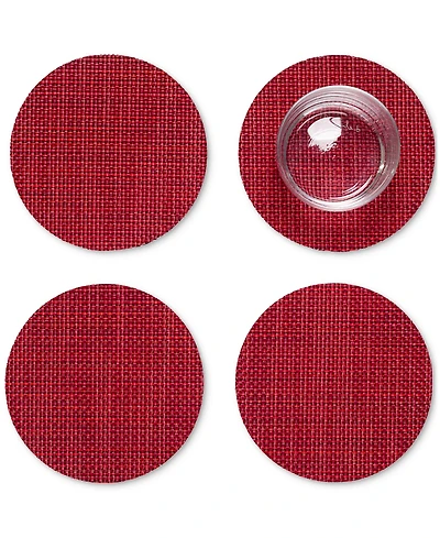 Chilewich Mini Basketweave Round Coasters, Set of 4
