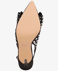 Aaj By Aminah Women's Gemma Bow Slingback Pumps