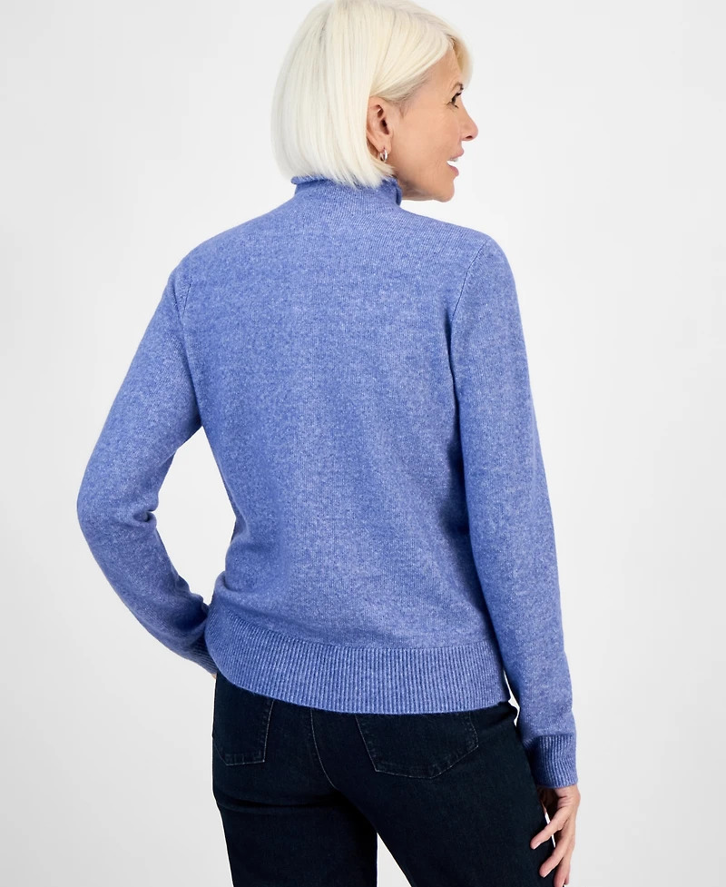 Style & Co Petite Mock Neck Sweater, Macy's Exclusive