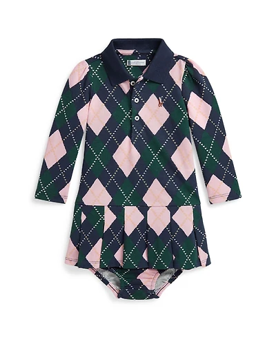 Polo Ralph Lauren Baby Girls Printed Pleated Skirt Dress