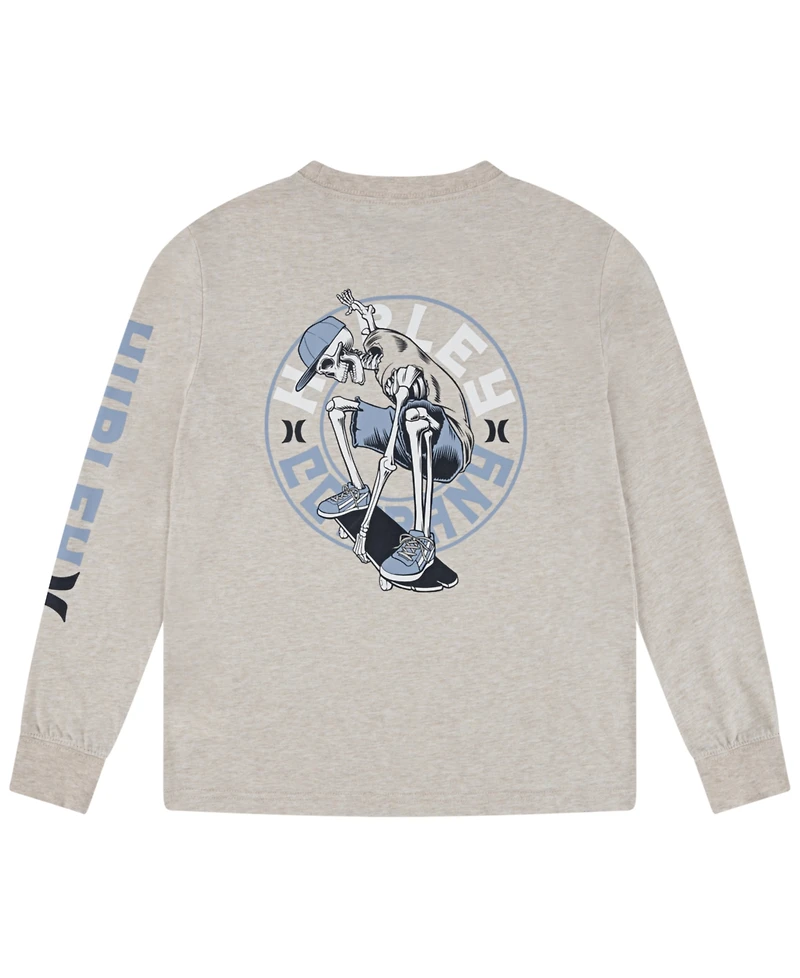 Hurley Big Boys Skelly Skater Long Sleeve T-Shirt
