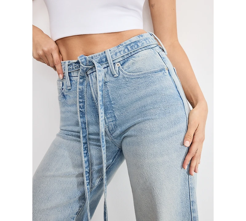 Good American Women's Palazzo Cropped Jeans