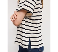 Good American Women's Striped Oversized T-Shirt
