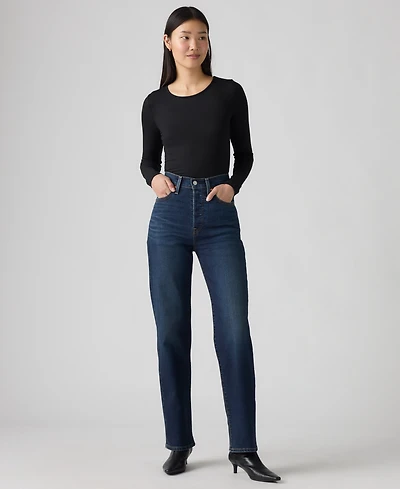 Levi's Women's Ribcage High-Rise Straight-Leg Jeans
