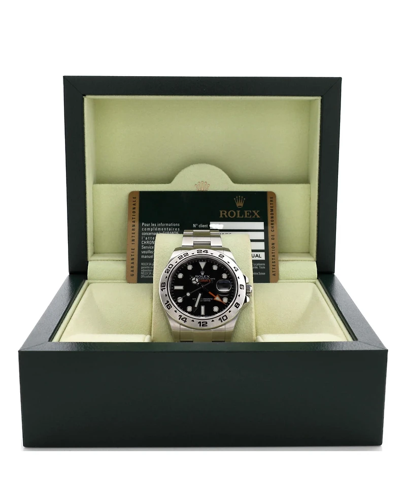 Pre-Owned Rolex Oyster Perpetual Explorer Ii Automatic Watch in Stainless Steel 42mm