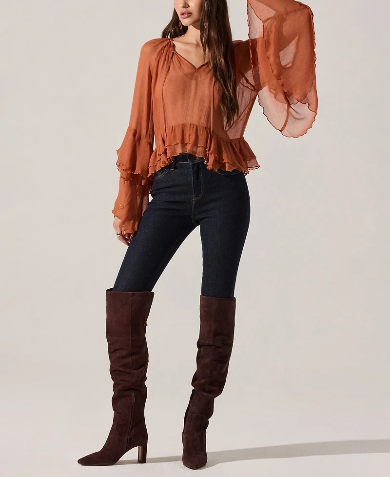 Astr the Label Women's Margaery V-Neck Top