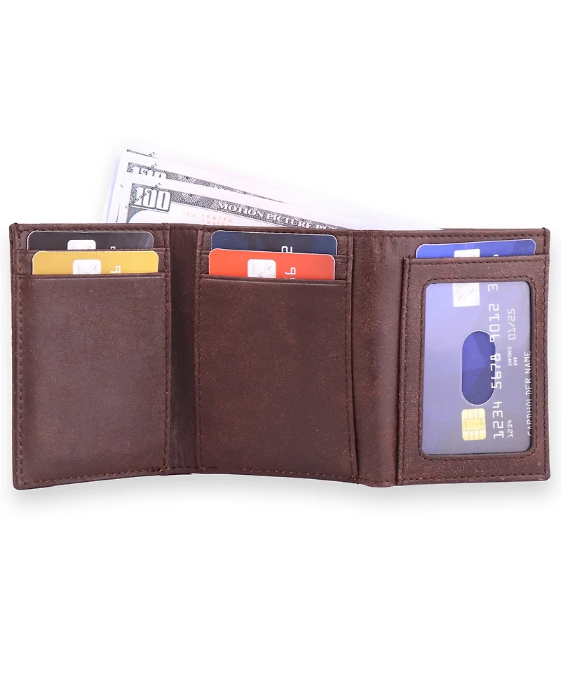 Levi's Men's Crackle Tri-Fold Wallet