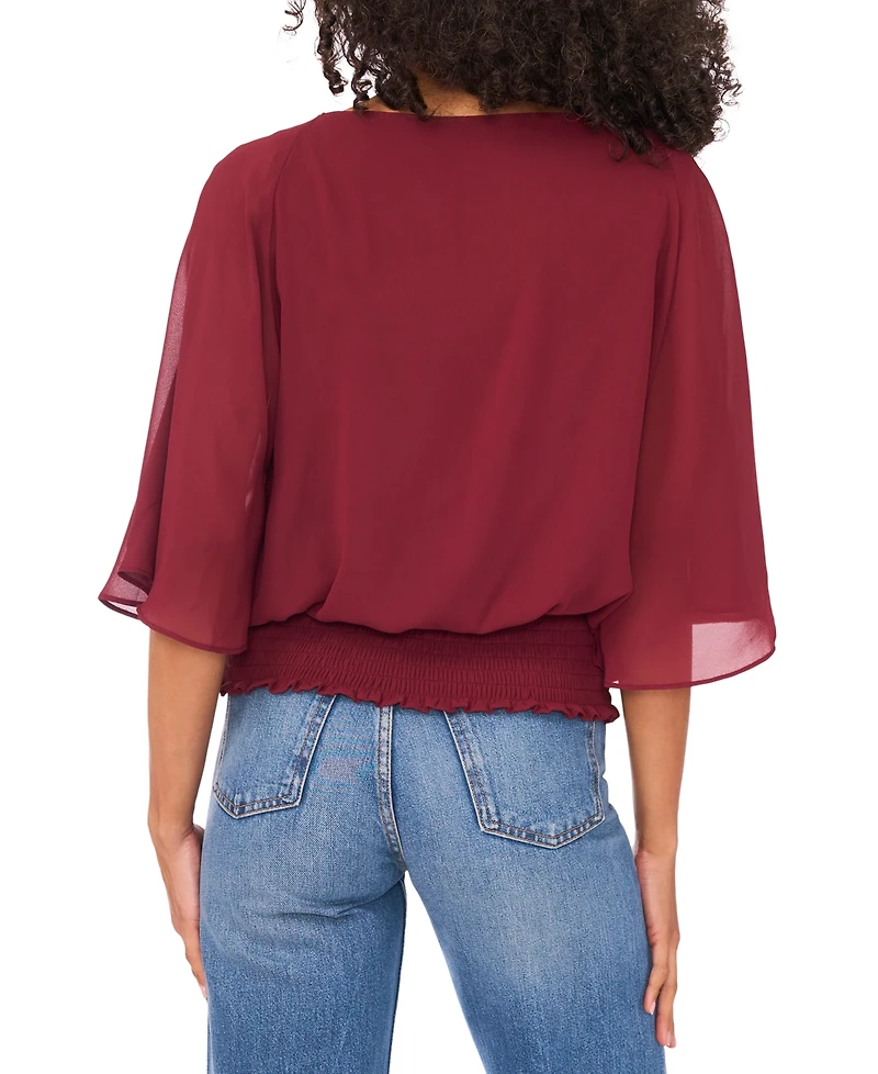 Sam & Jess Women's Smocked-Waist Top