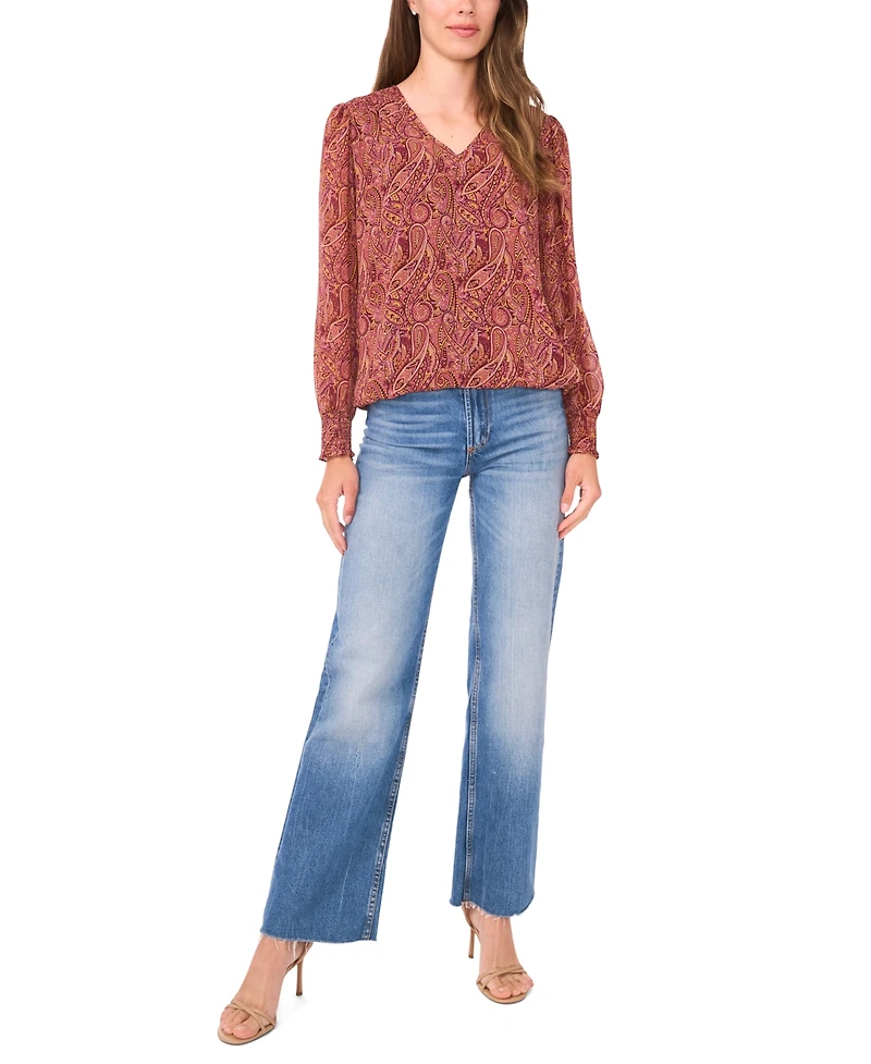 Sam & Jess Women's Blouson V-Neck Top