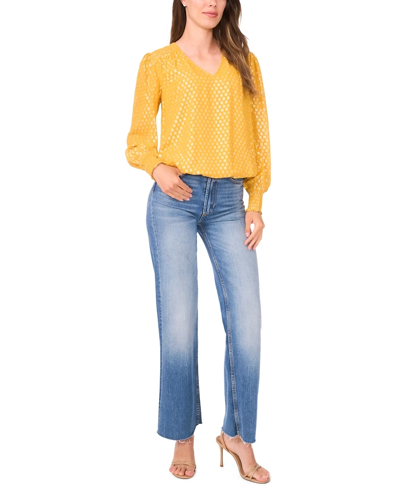 Sam & Jess Women's Blouson V-Neck Top