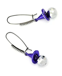 Betsey Johnson Faux Stone Witch Hat Disco Ball Dangle Earrings