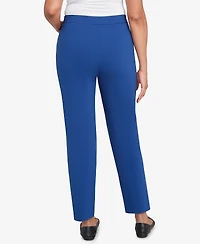 Alfred Dunner Women's Classic Allure Fitted Stretch Medium Length Pants