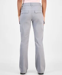 Madden Girl Juniors' High-Rise Twill Bootcut Cargo Pants