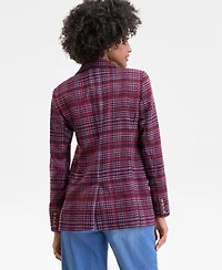 On 34th Women's Plaid Single-Button Blazer, Macy's Exclusive