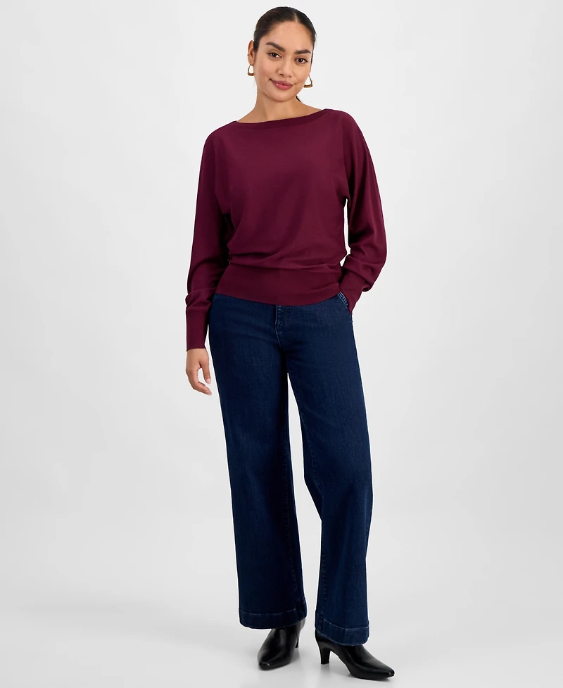 I.n.c. International Concepts Petite Flat-Front Denim Pants, Created for Macy's