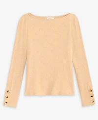 On 34th Women's Button-Cuff Boatneck Top, Macy's Exclusive