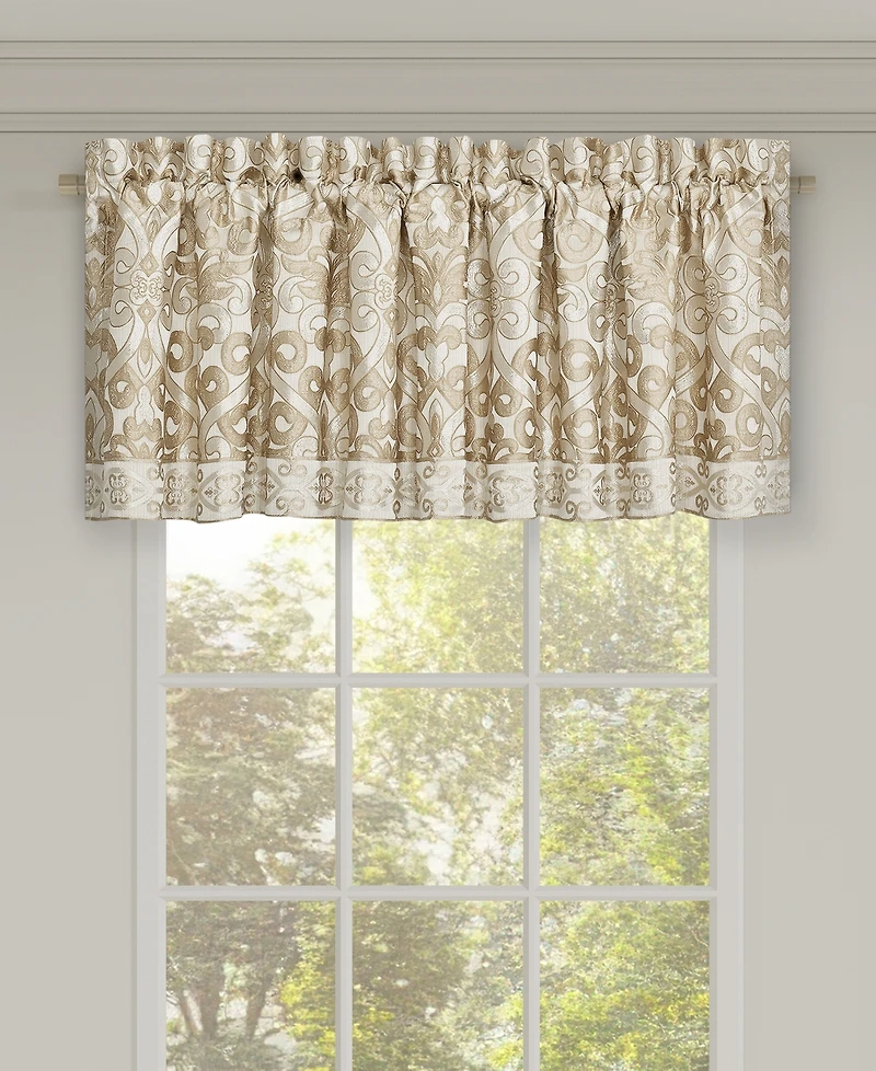 J Queen New York Amaretto Window Straight Valance, 18" x 88"