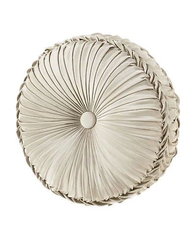 J Queen New York Alaro Tufted Round Decorative Pillow, 15" x 15"