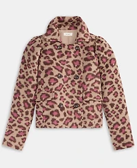 On 34th Women's Brushed Animal Print Shrunken Peacoat, Macy's Exclusive
