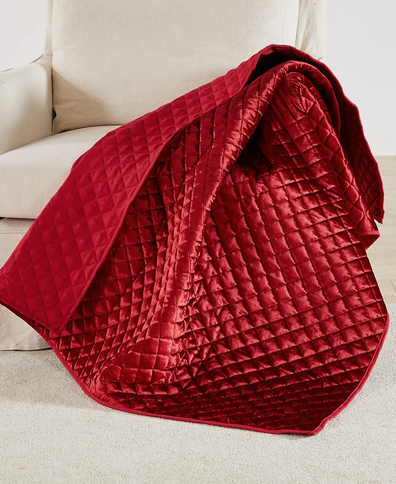 Levtex Red Velvet Reversible Quilted Throw, 50" x 60"