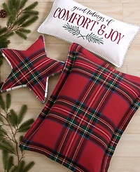 Levtex Spencer Plaid Comfort Embroidered Decorative Pillow, 12" x 24"