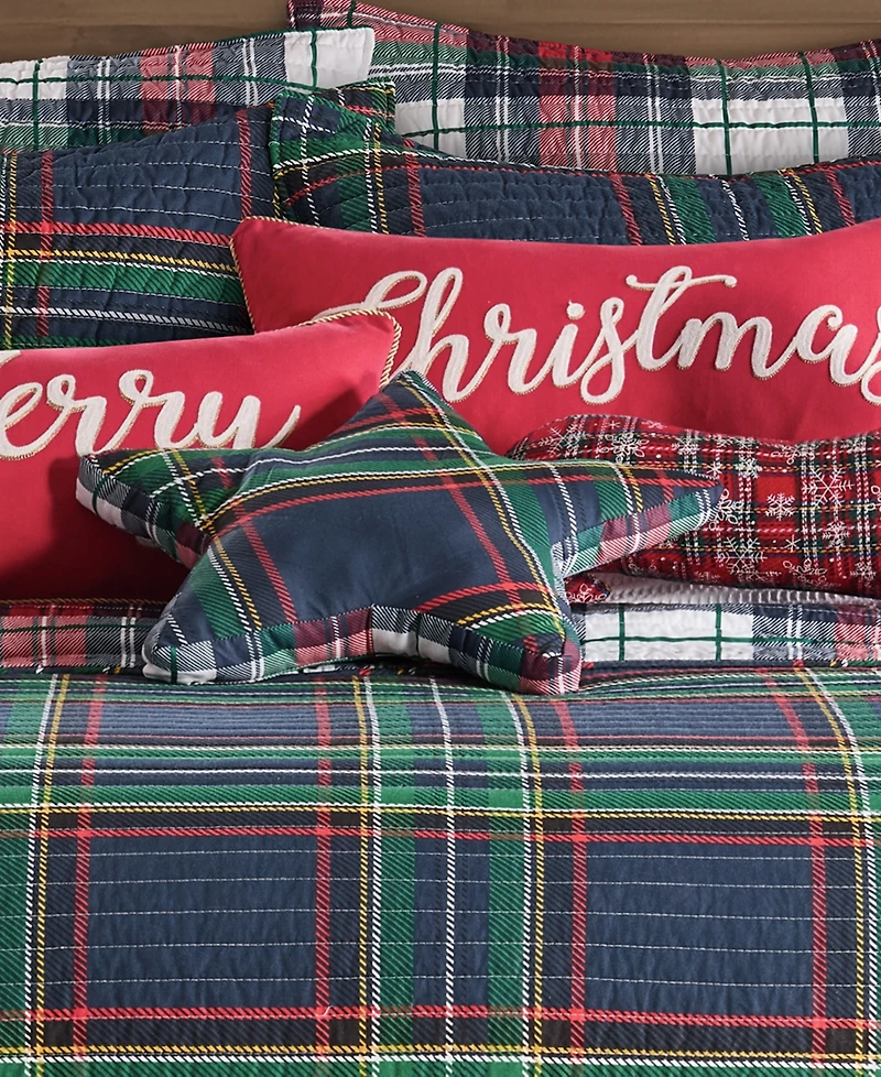 Levtex Spencer Plaid Star Shaped Decorative Pillow