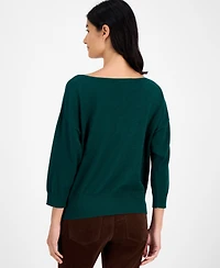 Tommy Hilfiger Women's Dolman-Sleeve Boat-Neck Shine Sweater